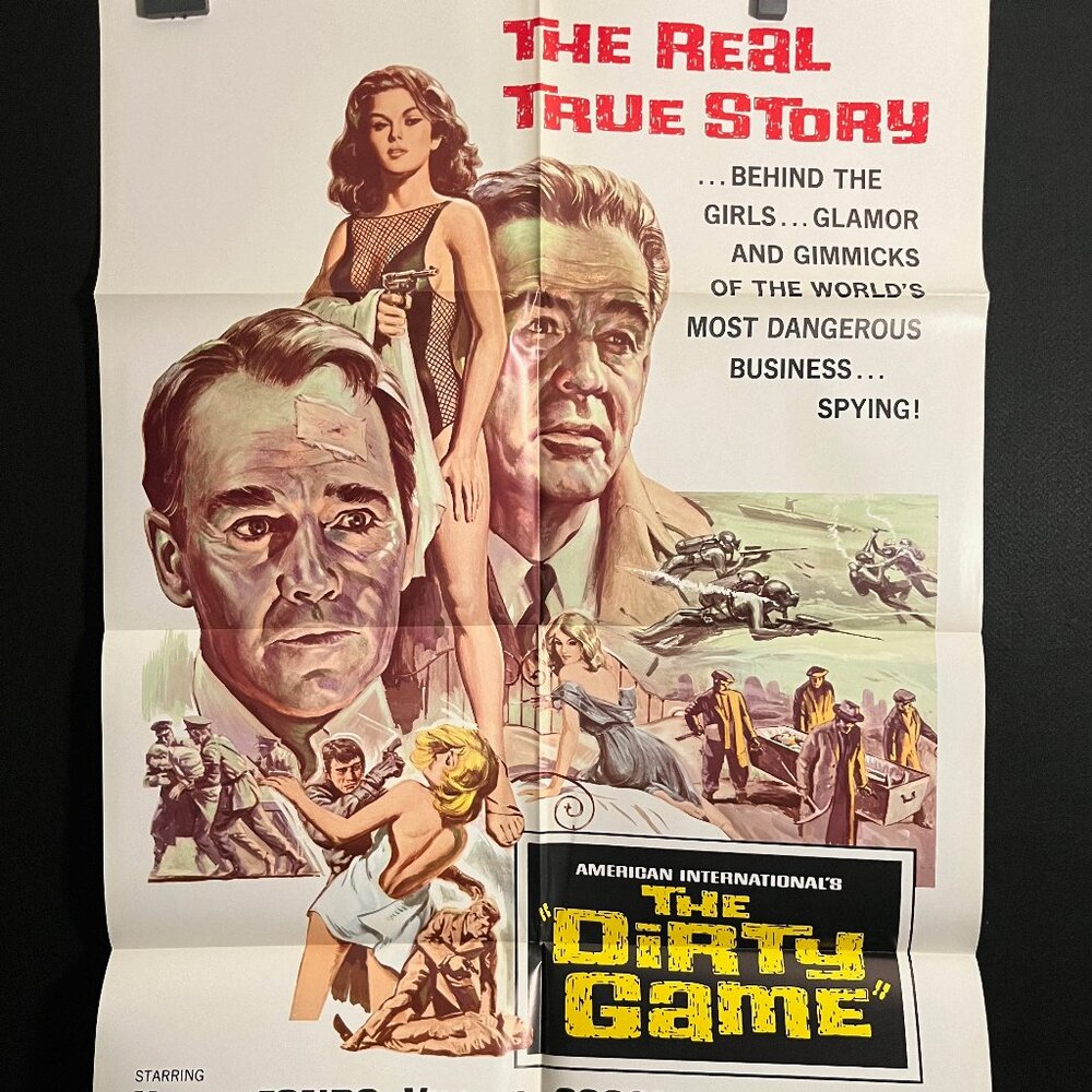 The Dirty Game 1966 One Sheet Movie Poster Henry Fonda, Annie Girardot